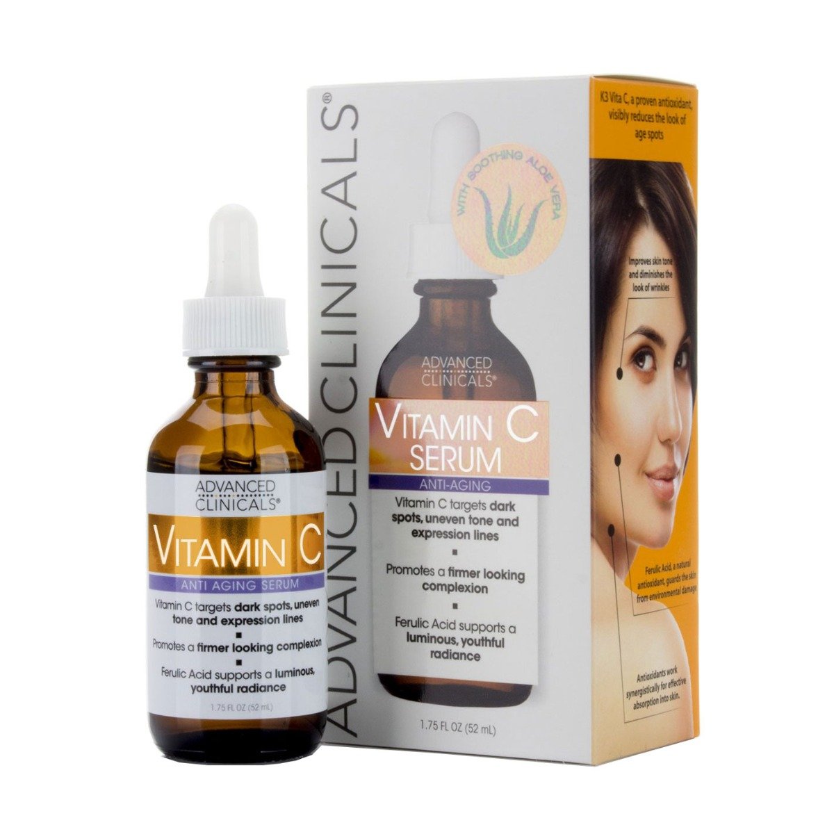 Advanced Clinicals Anti-Aging Vitamin C Face Serum - 52ml