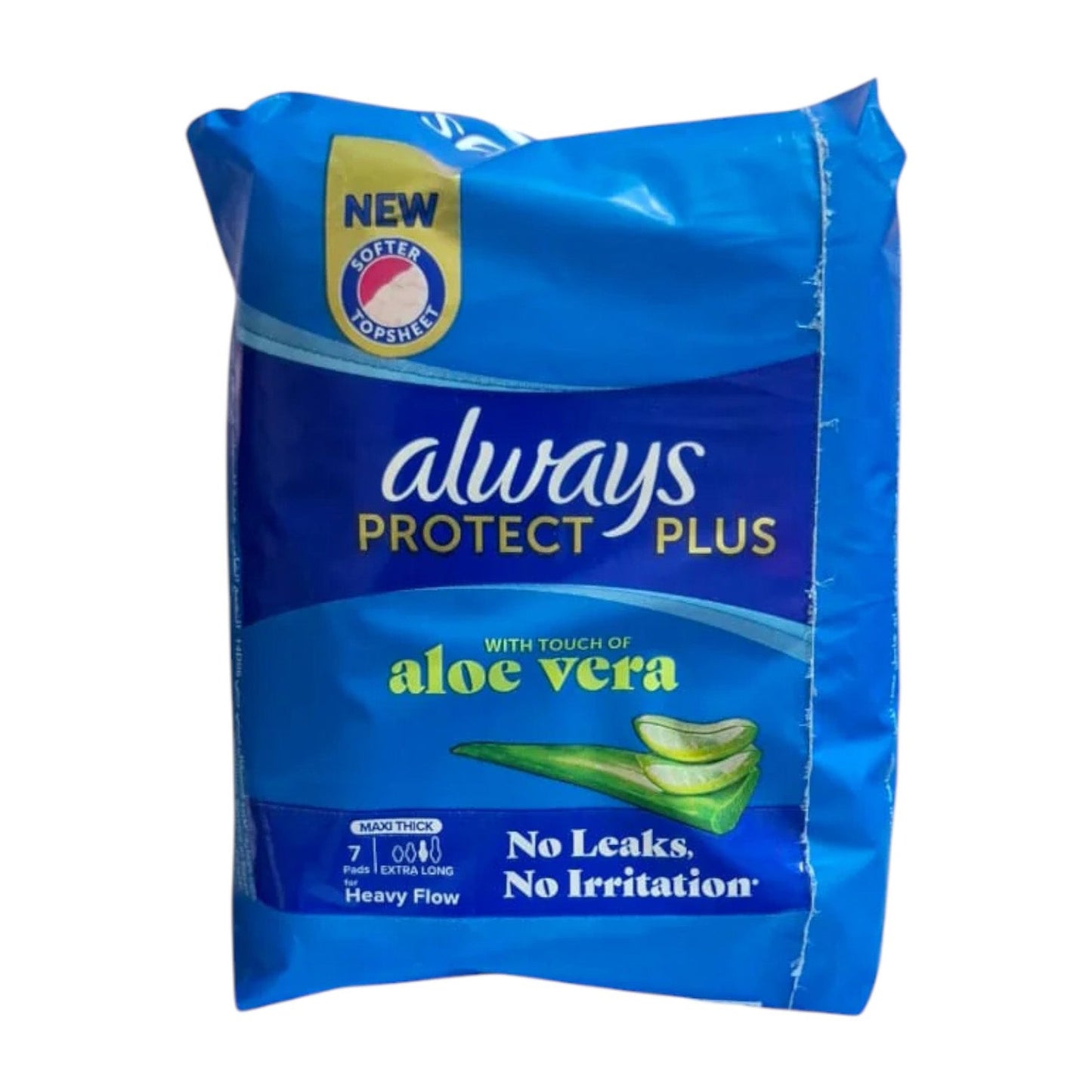 Always Protect Plus Aloe Vera Maxi Thick Extra Long Pads - 7 Pads