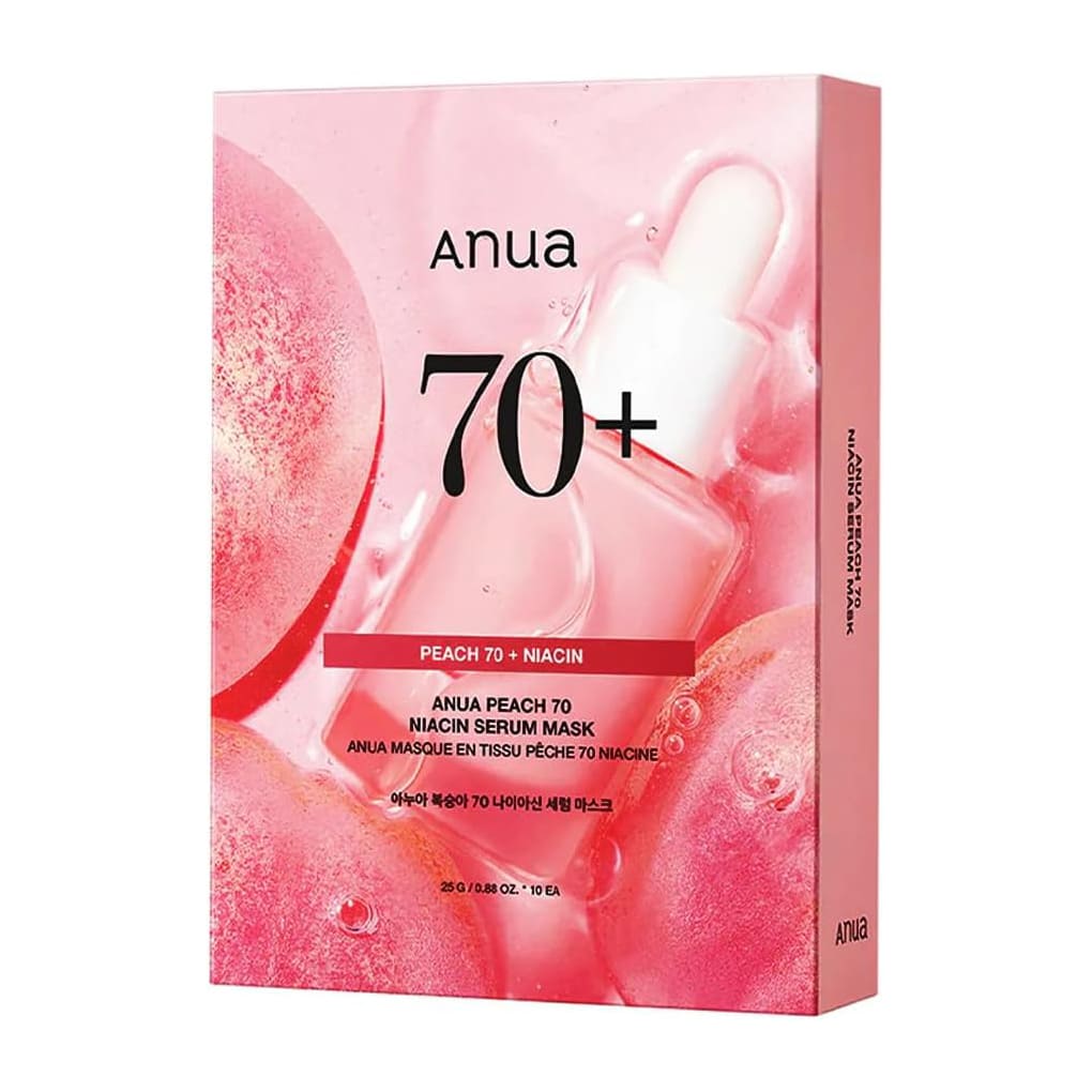 Anua Peach 70+Niacin Serum Mask - 10 Sheet Masks
