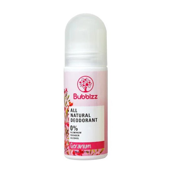 Bubblzz All Natural Geranium Roll On Deodorant - 80ml