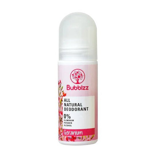 Bubblzz All Natural Geranium Roll On Deodorant - 80ml