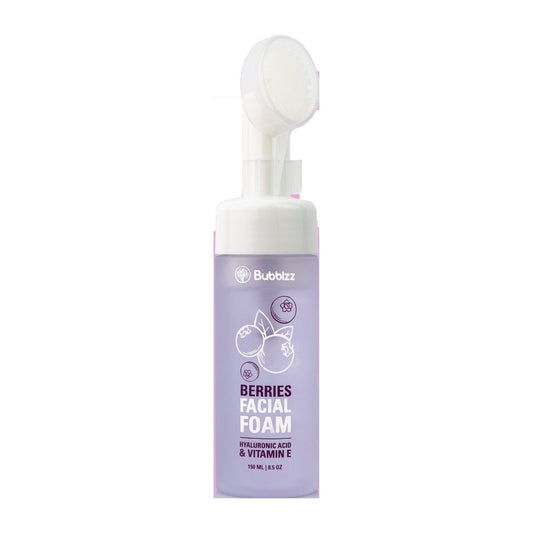 Bubblzz Berries Hyaluronic Acid & Vitamin E Facial Foam Cleanser - 150ml