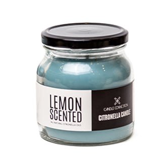 Candle Connection Lemon Scented Citronella Candle In Aqua