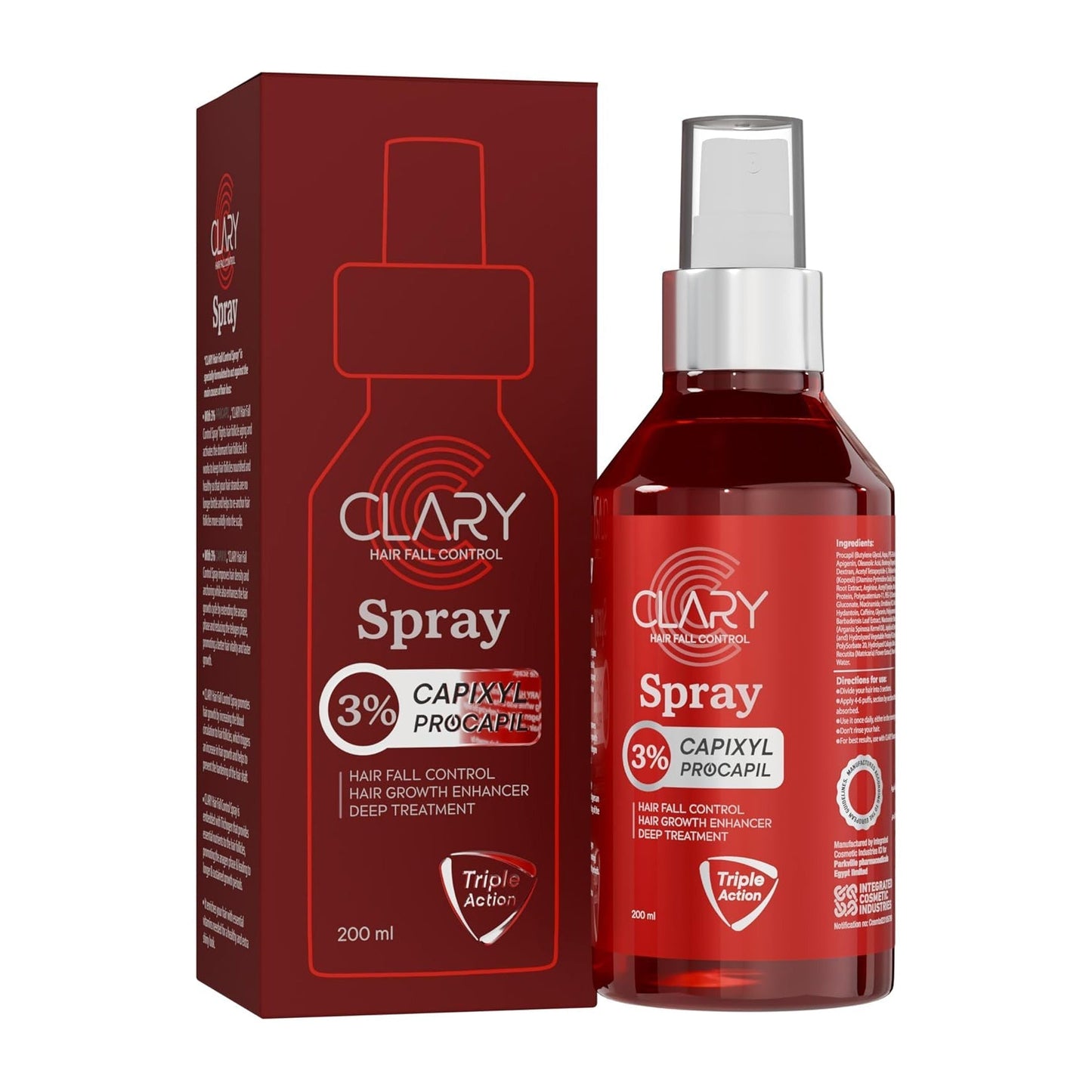 Clary Fall Control Hair Spray - 200ml