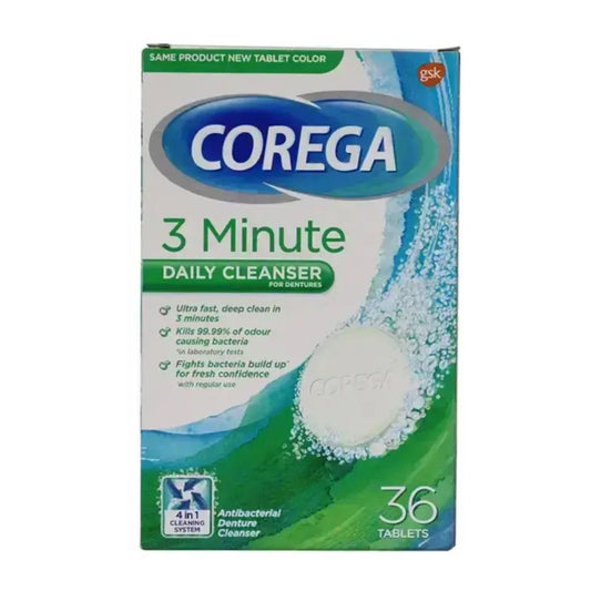 Corega 3 Minute Daily Cleanser - 36 Tablets