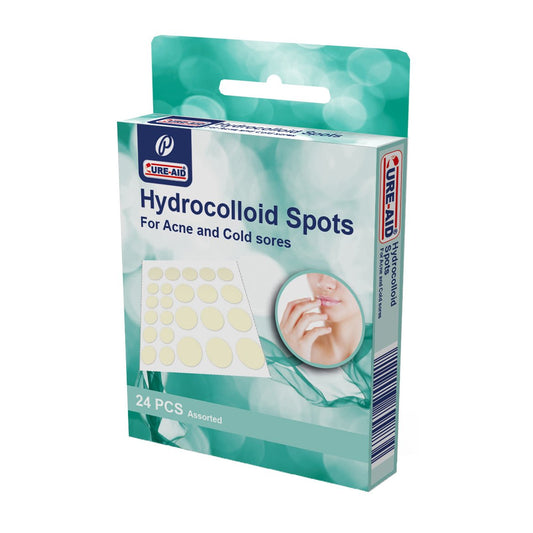 Cure aid Hydrocolloid Spots For Acne and Cold Sores - 24 Count
