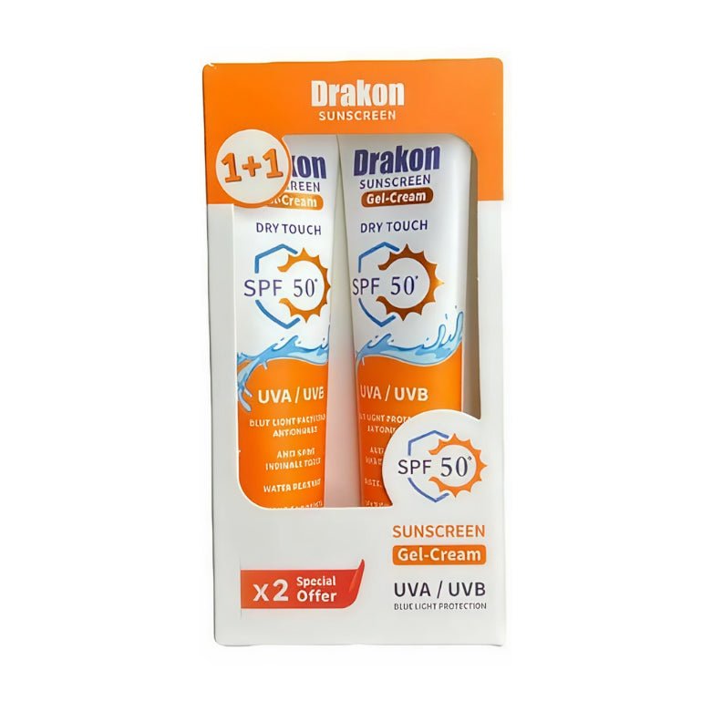 Drakon Offer 1+1 Dry Touch SPF50+ Gel Cream Sunscreen - 60gm