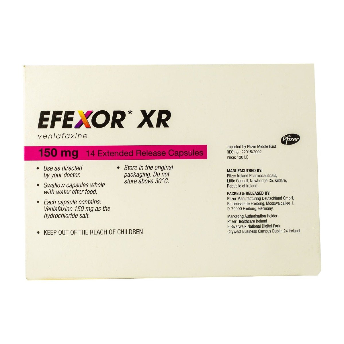 Efexor XR 150 mg - 14 Capsules