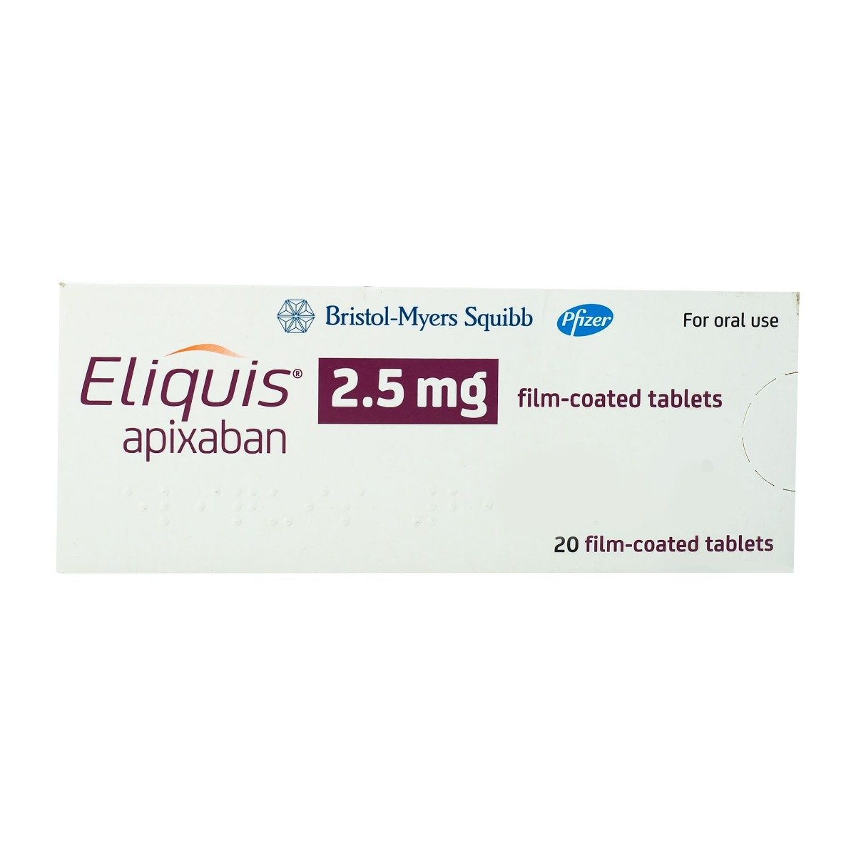 Eliquis 2.5 mg - 20 Tablets