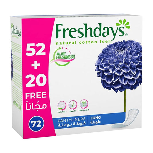 Freshdays Natural Cotton Feel Daily Comfort Long - 72 Pantyliner