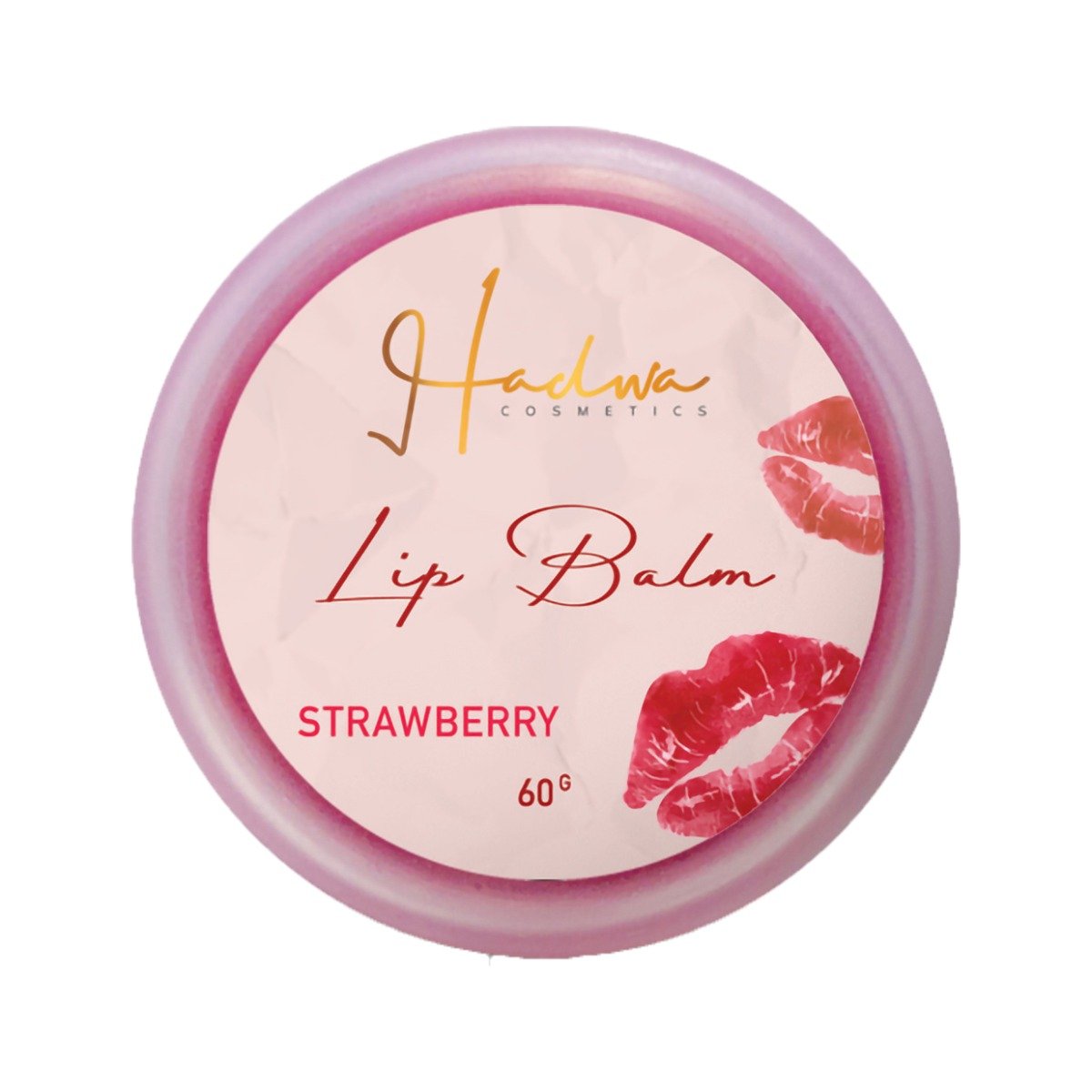 Hadwa Cosmetics Strawberry Lip Balm - 60gm