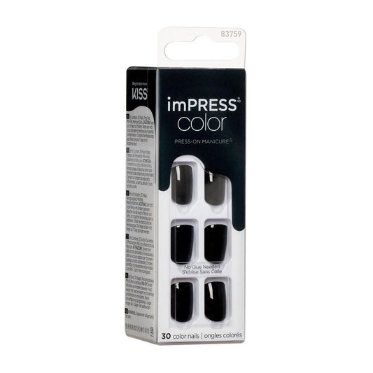 Kiss Impress Color 020 All Black Nails - 83759
