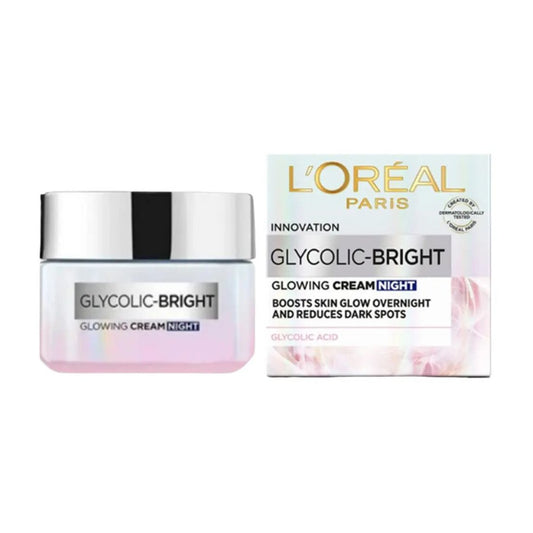 L'Oreal Glycolic Bright Glowing Night Cream - 50ml