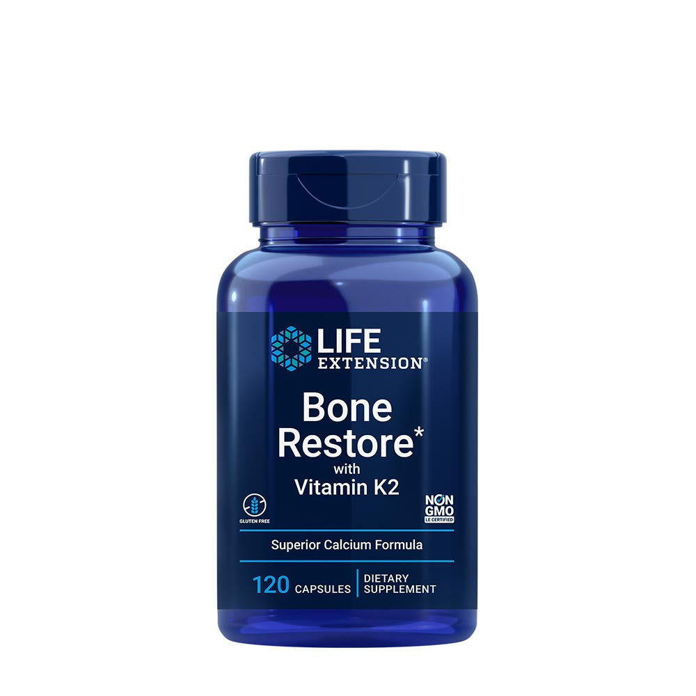 Life Extension Bone Restore with Vitamin K2 (120 Capsules)