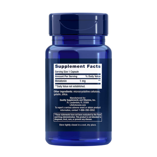 Life Extension Melatonin 1 mg (60 Capsules)