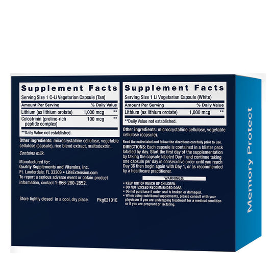 Life Extension Memory Protect (12 + 24 Veg Capsules)