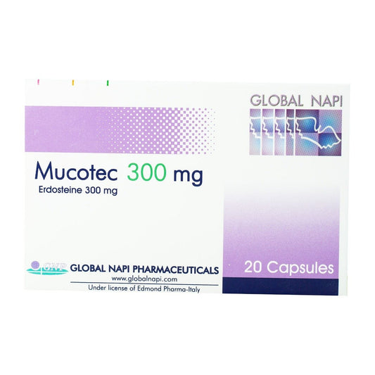 Mucotec 300 mg - 20 Capsules
