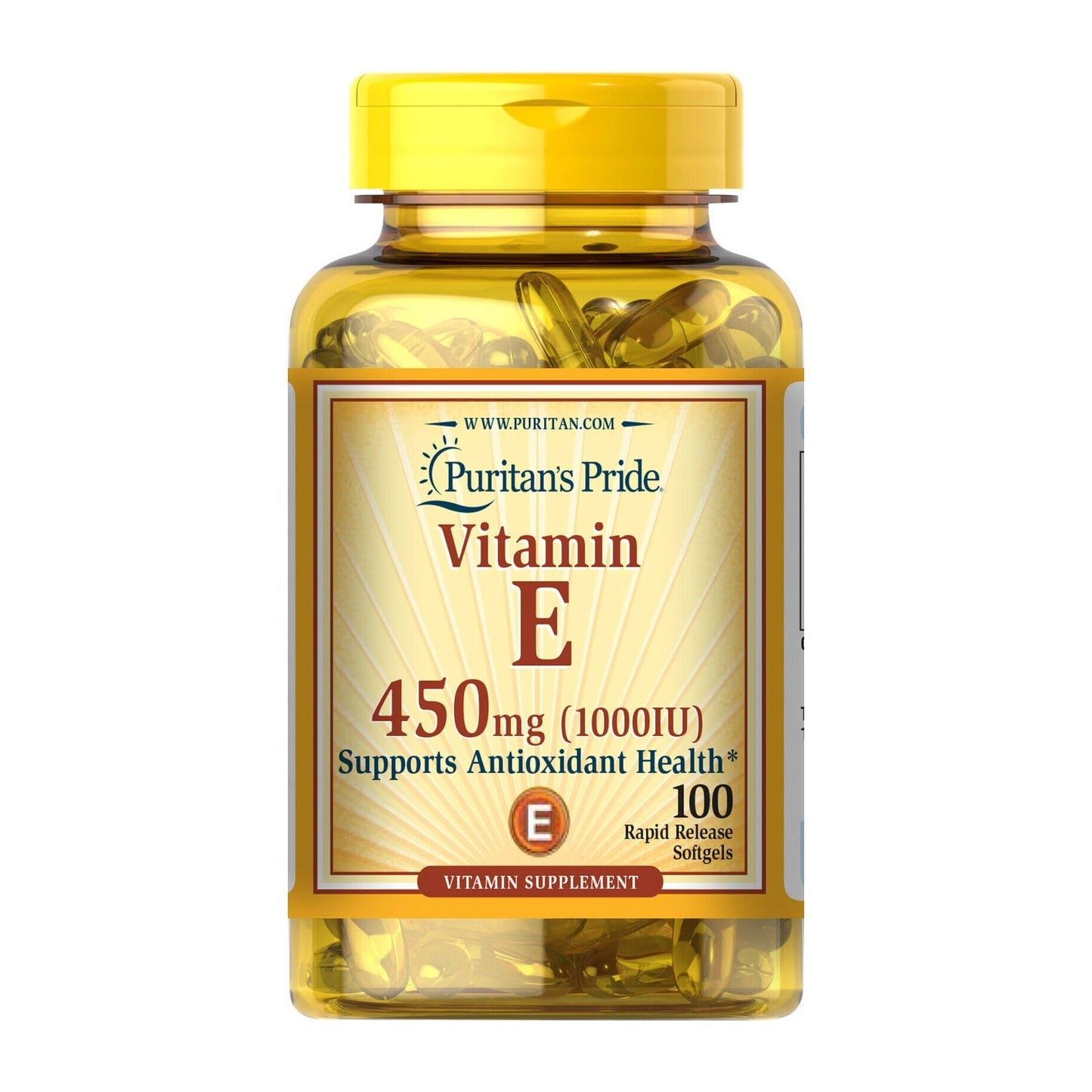 Puritan's Pride Vitamin E 450mg 1000IU - 100 Softgels