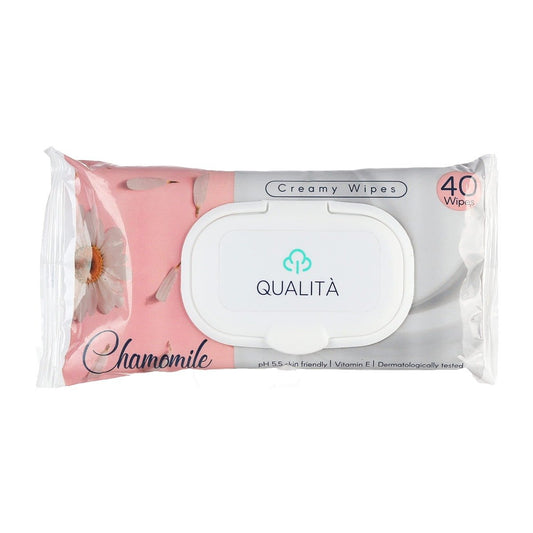 Qualita Chamomile Creamy Wipes - 40 Wipes