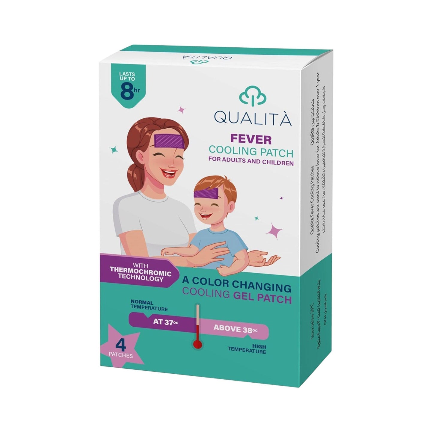Qualita Fever Cooling Patch For Adults And Children - 4Patches