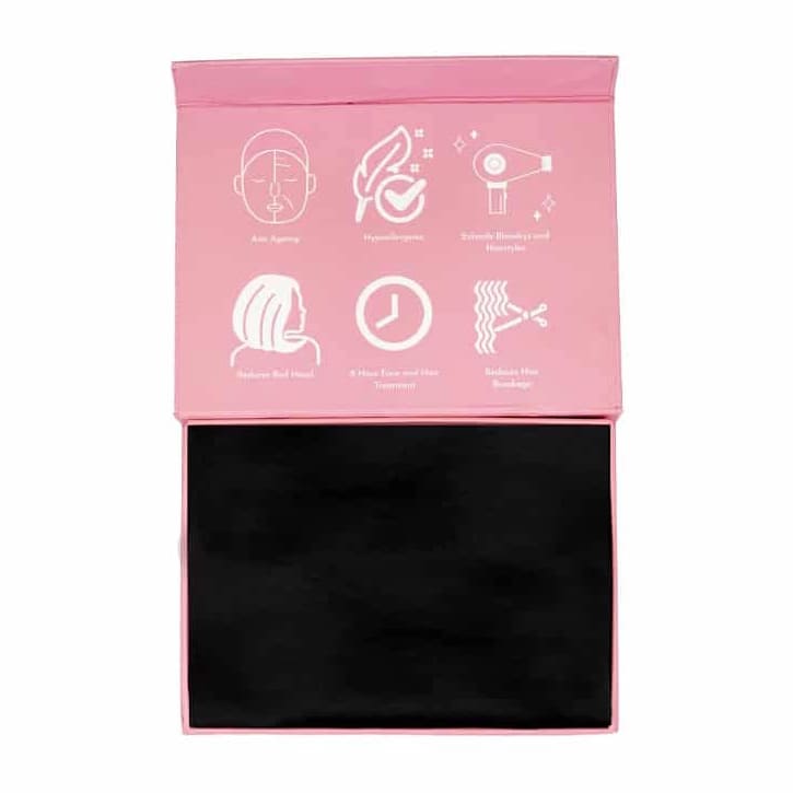 Sleek Black Silk Pillowcase