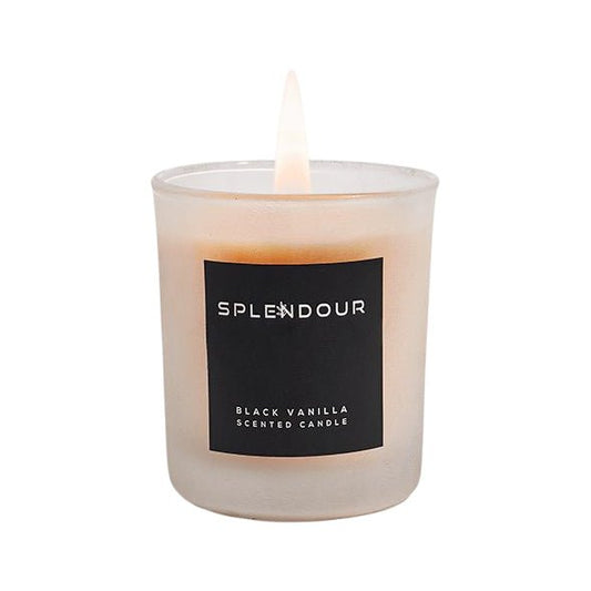 Splendour Black Vanilla Scented Candles - 150gm