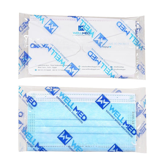 Wellmed Elastic Ear Loop Disposable Face Mask - 50 Masks