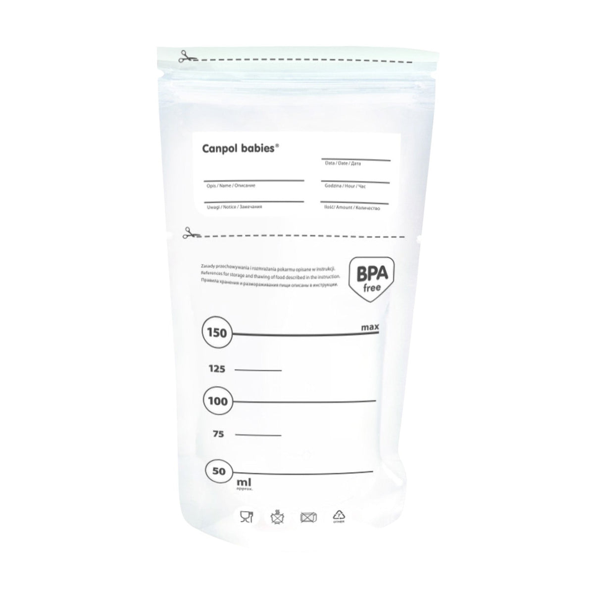 Canpol Babies Express Care Sterile Breast Milk Storage Bags (25Pcs) - 150ml