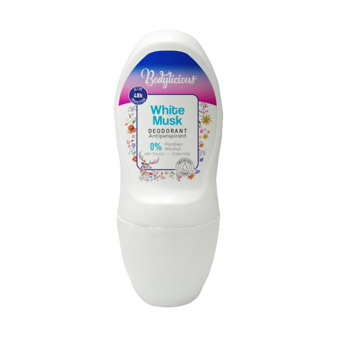 Bodylicious White Musk Antiperspirant Deodorant Roll On - 50ml