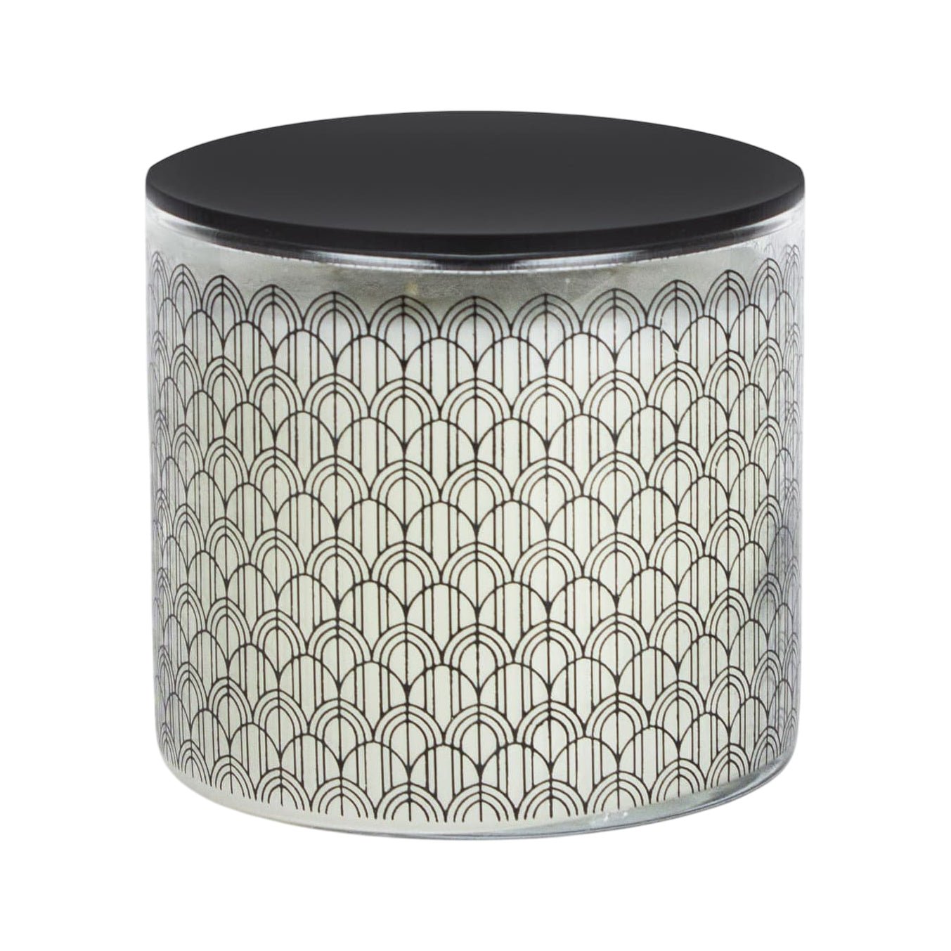 Candle Connection Black Oud Scented Candle Waves Black Glass