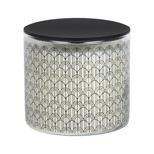 Candle Connection Black Oud Scented Candle Waves Black Glass