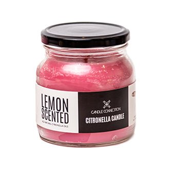 Candle Connection Lemon Scented Citronella Candle In Watermelon