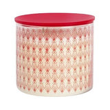 Candle Connection White Tea Scented Candle Art Deco Glass Red