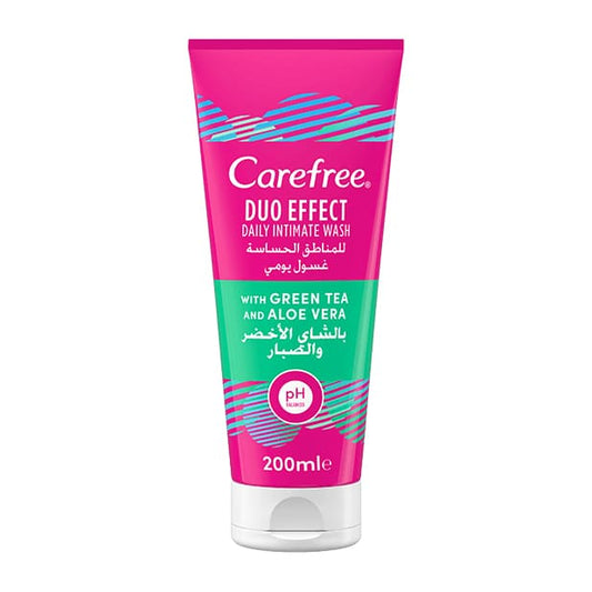 Carefree Duo Effect Intimate Wash With Green Tea & Aloe Vera - 200ml