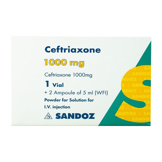 Ceftriaxone 1 gm IV - 1 Vial