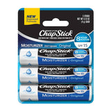 ChapStick Moisturizer Original SPF 15 Sunscreen Lip Balm - 3 Sticks
