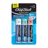 Chapstick Moisturizer 2 In 1 Lip Care Variety Pack SPF15 - 3 Sticks