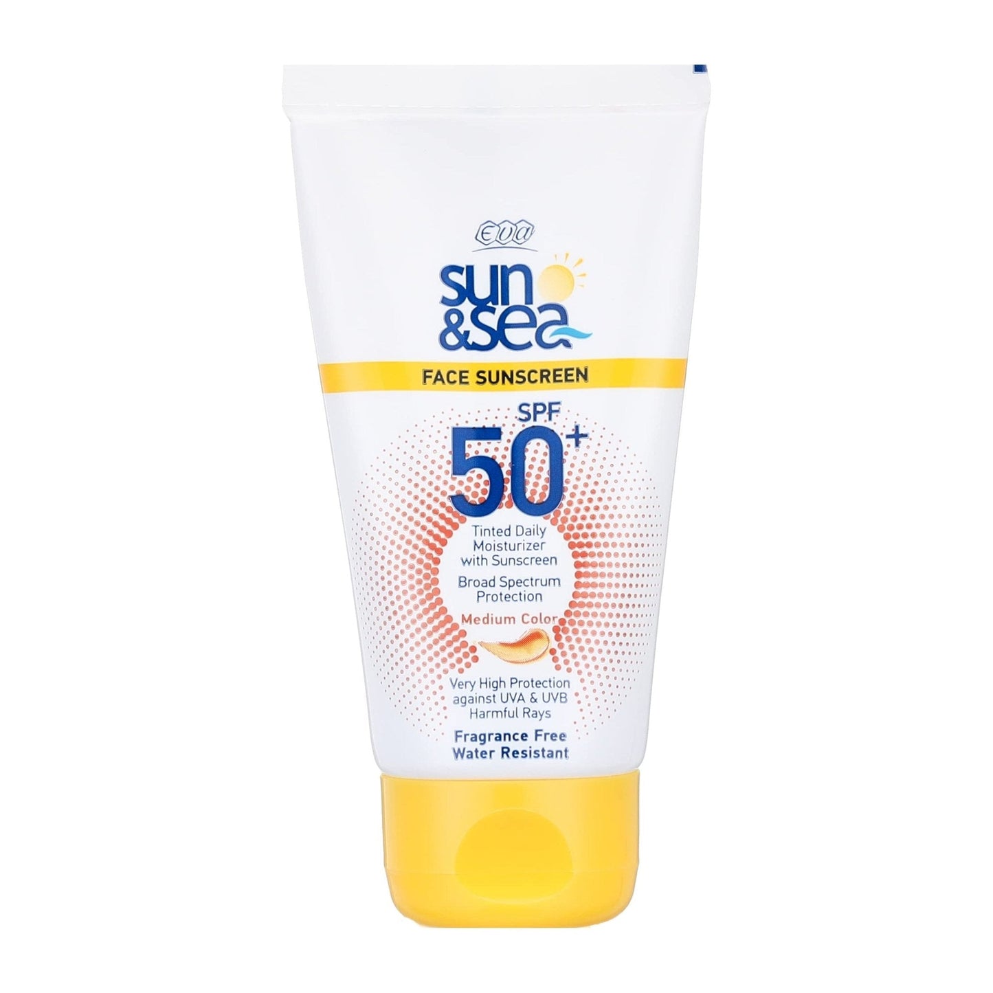 Eva Sun and Sea Tinted Medium Color SPF 50 Face Sunscreen - 40ml