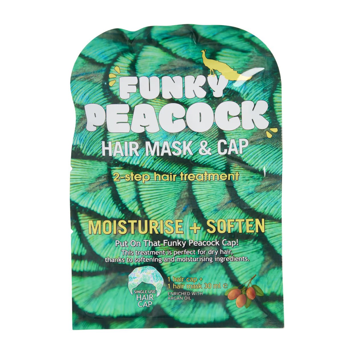 Funky Peacock Hair Mask and Cap - 30ml