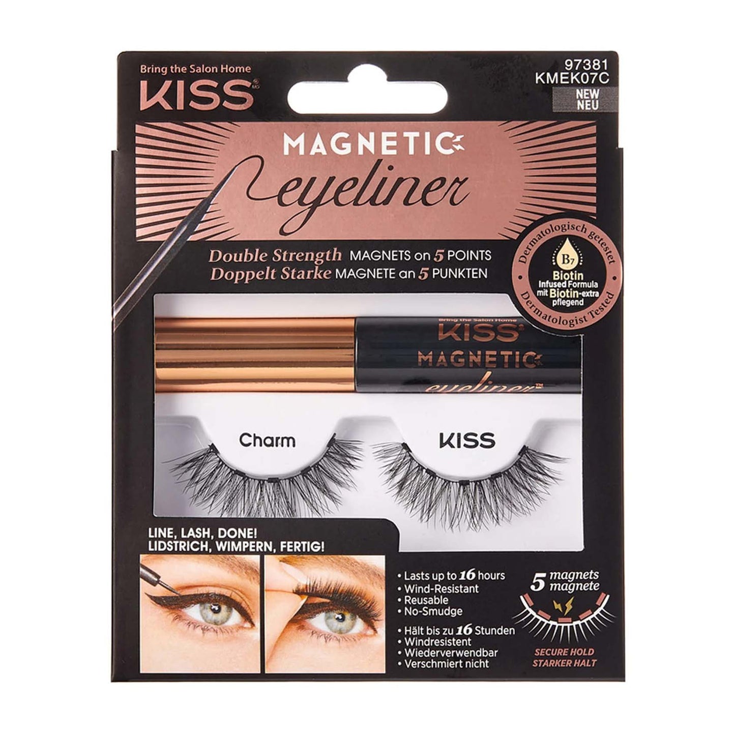 Kiss Magnetic Eyeliner and Eyelash Kit - 07 Charm