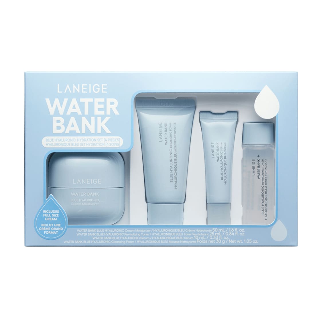 Laneige Water Bank Blue Hyaluronic Set - 4 Pcs