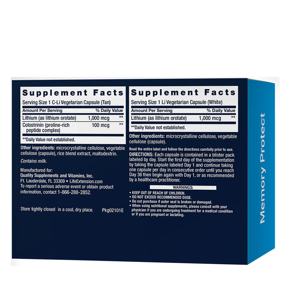 Life Extension Memory Protect (12 + 24 Veg Capsules)