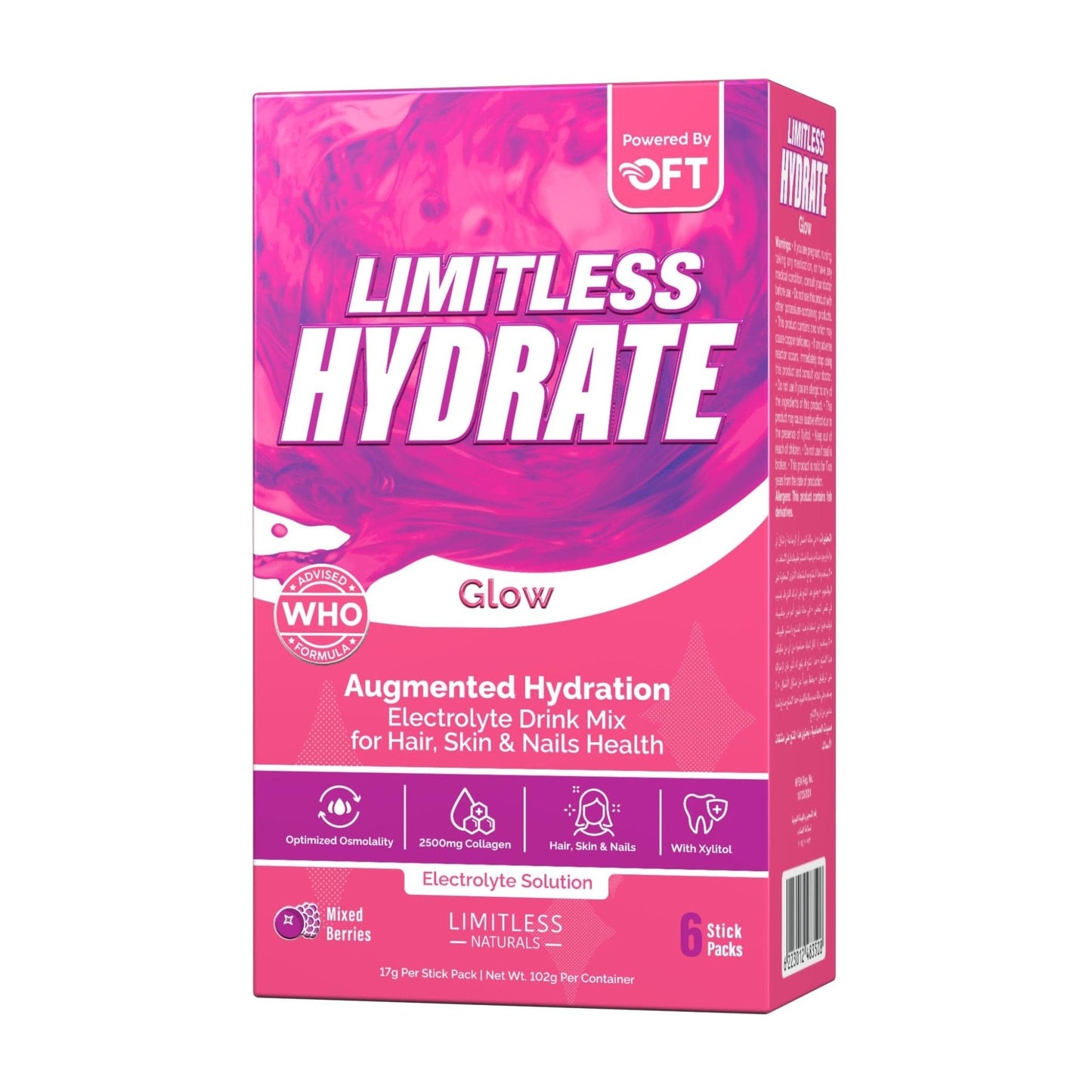 Limitless Hydrate Glow Mixed Berries Sticks - 6 Sticks