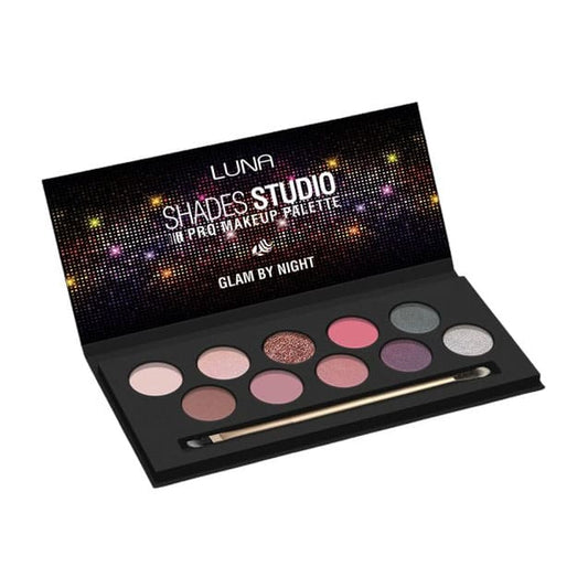 Luna Shades Studio Glam By Night Eyeshadow Palette - 10 Shades