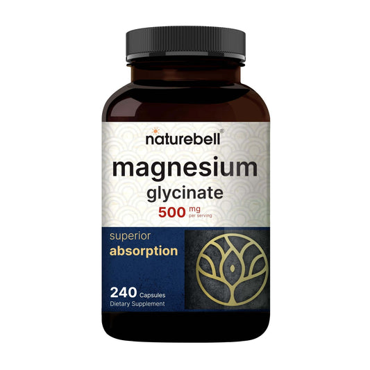 Naturebell Magnesium Glycinate 500Mg Capsules - 240 Capsules