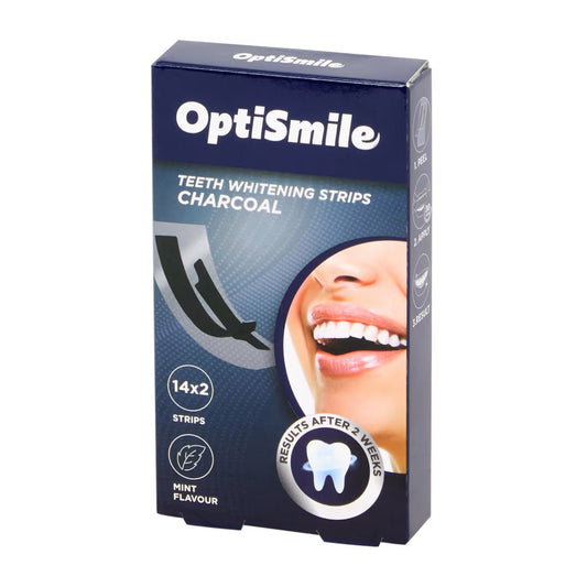 OptiSmile Teeth Whitening Charcoal Strips - 14 Strips