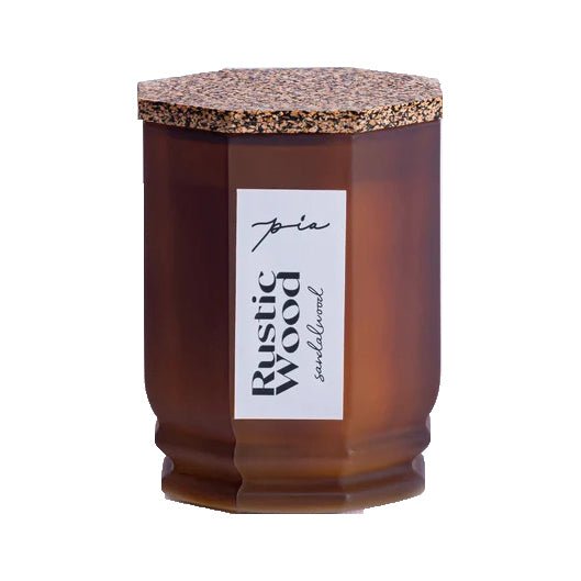 Pia Scents Rustic Wood Scented Candle