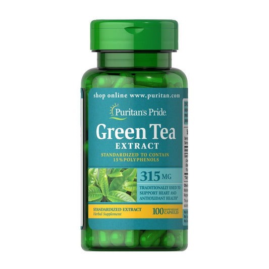 Puritan's Pride Green Tea Extract 315mg - 100 Capsules
