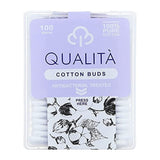 Qualita Antibacterial Treated Cotton Buds - 100Pcs
