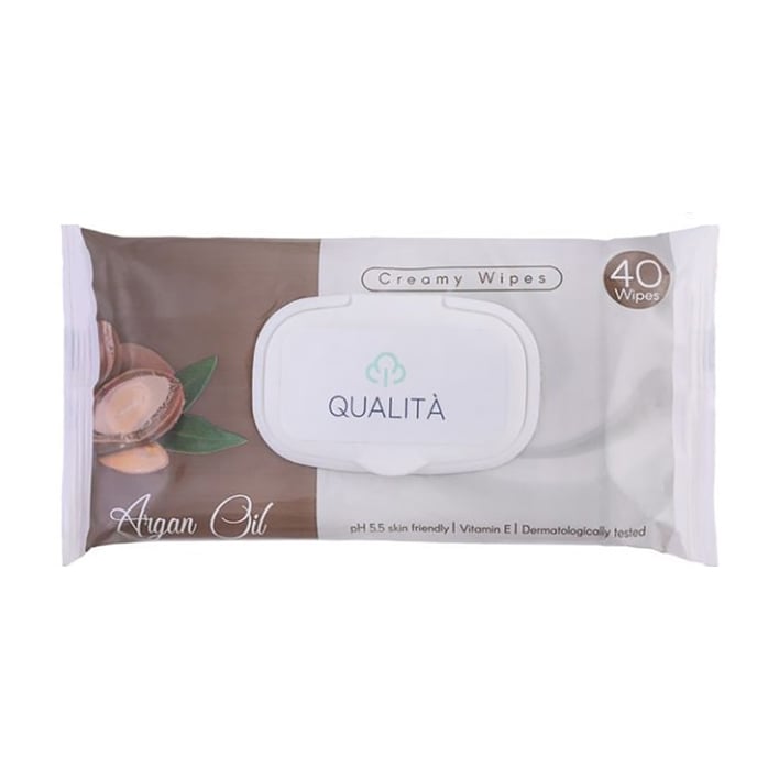 Qualita Argan Oil Creamy Wipes - 40 Wipes